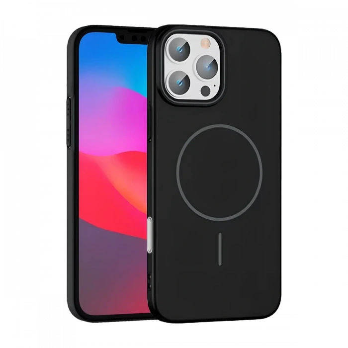iPhone 16 Pro Max Broş Magsafe Kapak - Siyah