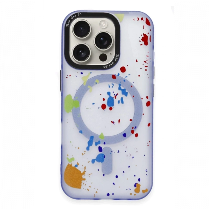iPhone 16 Pro Max Colorful Magsafe Kapak - Sierra Blue