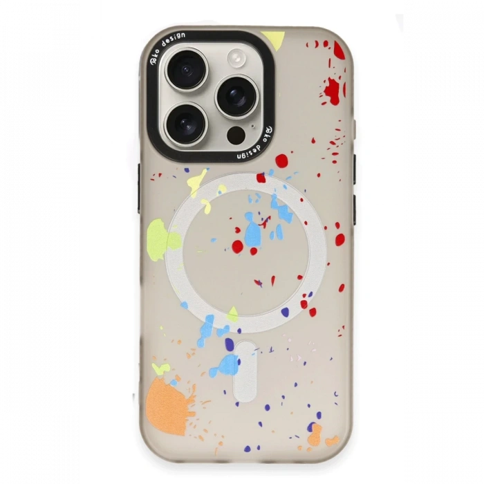 iPhone 16 Pro Max Colorful Magsafe Kapak - Titan Gri