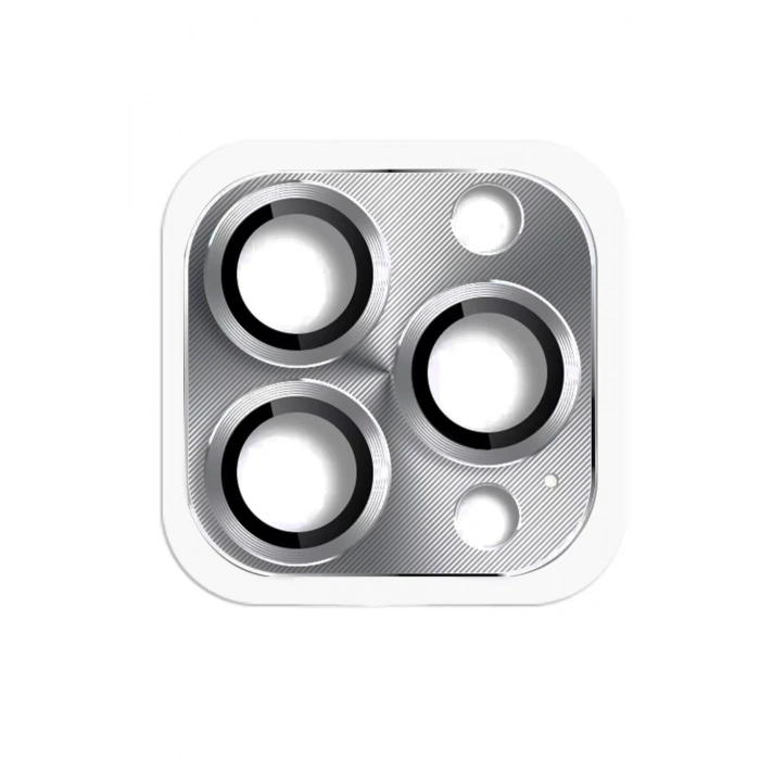 iPhone 16 Pro Max Pers Alüminyum Kamera Lens - Gri