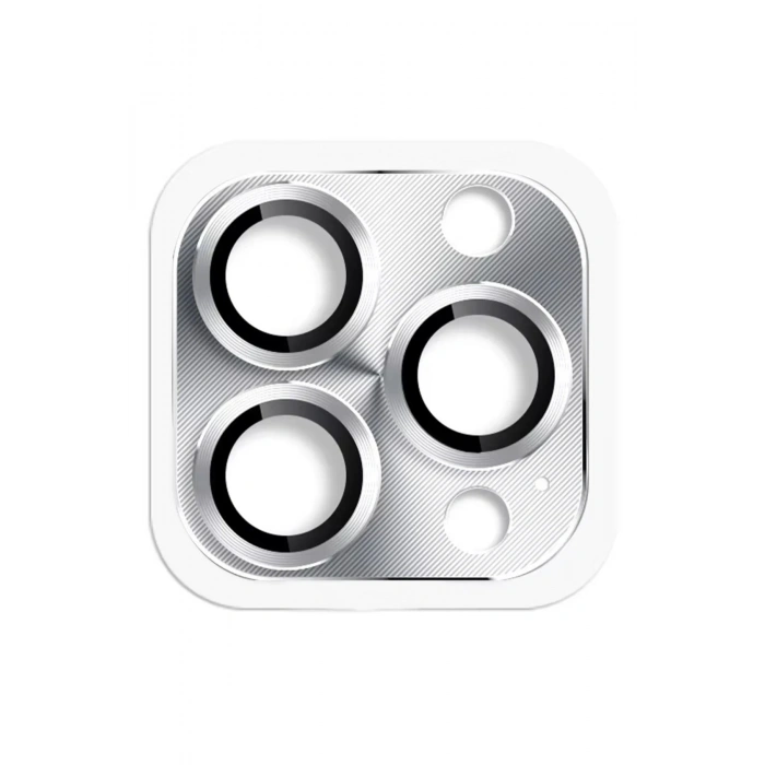 iPhone 16 Pro Max Pers Alüminyum Kamera Lens - Gümüş