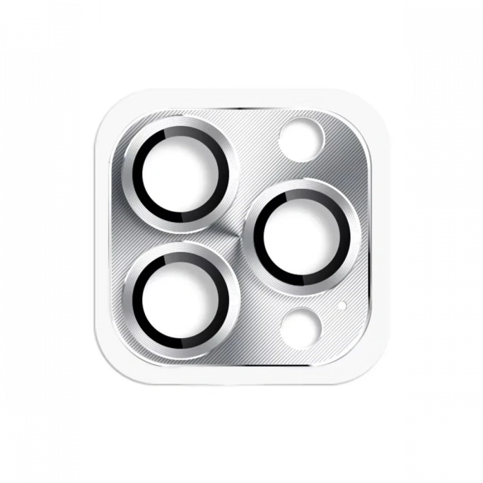 iPhone 16 Pro Max Pers Alüminyum Kamera Lens - Gümüş