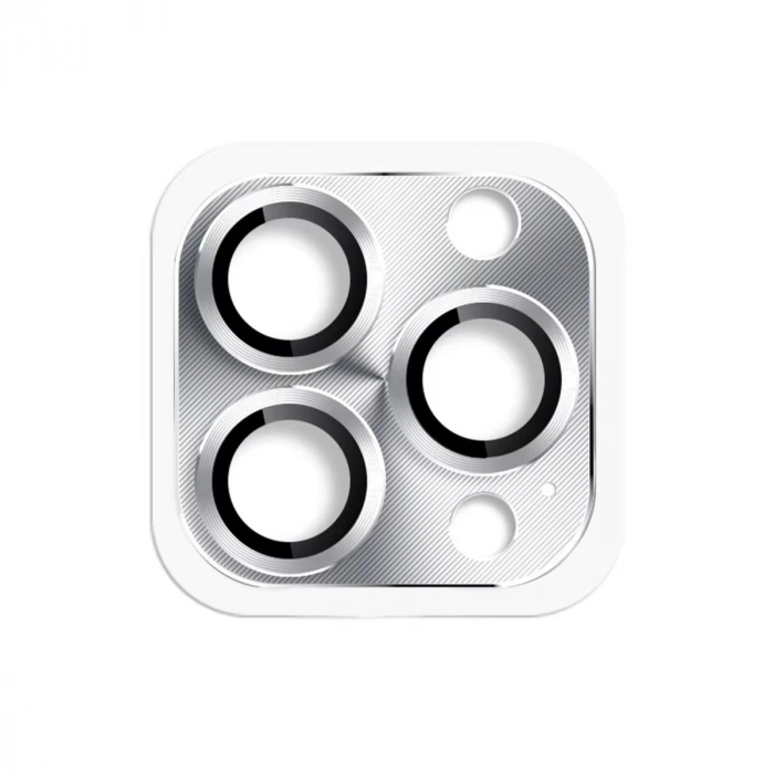 iPhone 16 Pro Max Pers Alüminyum Kamera Lens - Gümüş