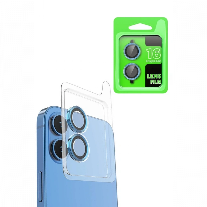 iPhone 16 Raze Metal Kamera Lens - Lacivert