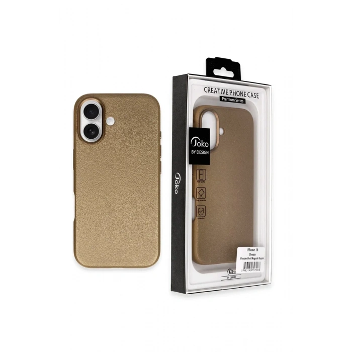 iPhone 16 Wonder Deri Magsafe Kapak - Bronz