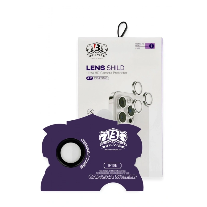 iPhone 16E Bilvis Titan Kamera Lens - Siyah