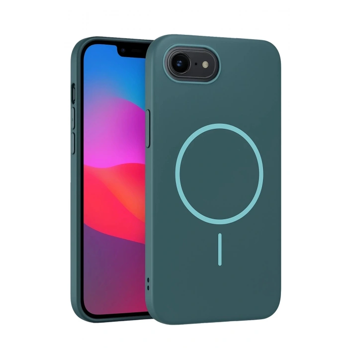 iPhone 16E Broş Magsafe Kapak - Turkuaz