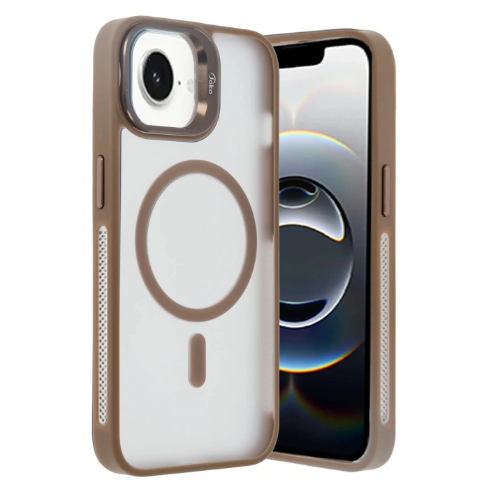 iPhone 16E Flet Lens Magsafe Kapak - Gold