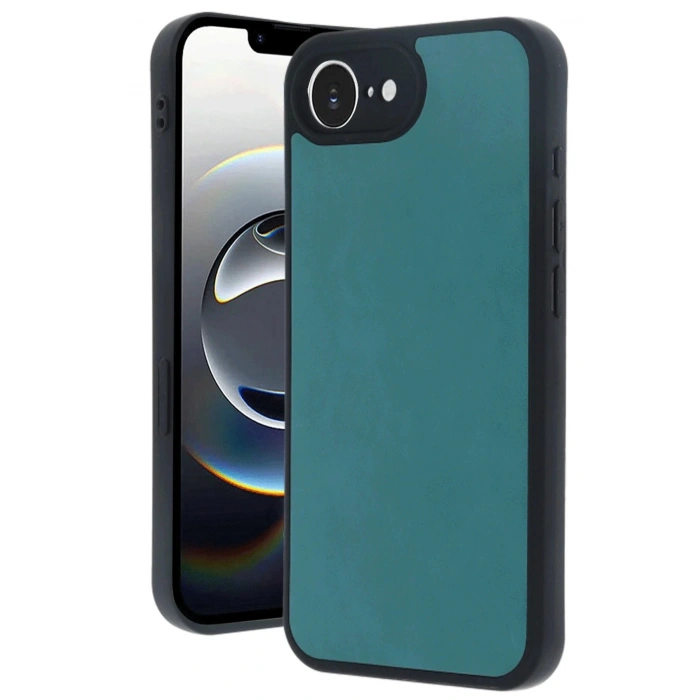 iPhone 16E Kılıf Aras Deri Kapak - Açık Yeşil