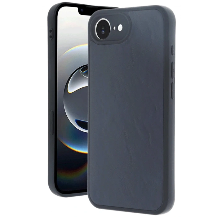 iPhone 16E Kılıf Aras Deri Kapak - Lacivert