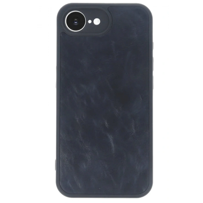 iPhone 16E Kılıf Aras Deri Kapak - Lacivert