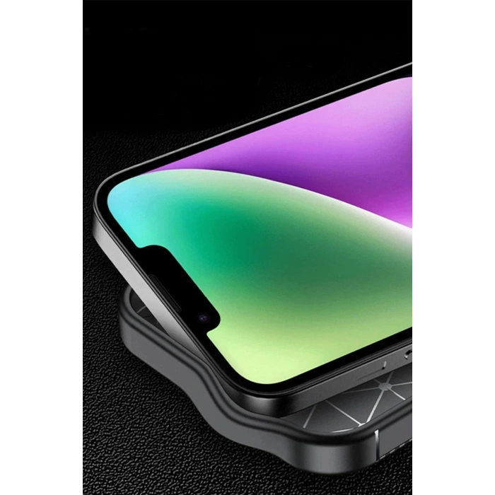 iPhone 16E Kılıf Auto Focus Karbon Kapak - Kahverengi