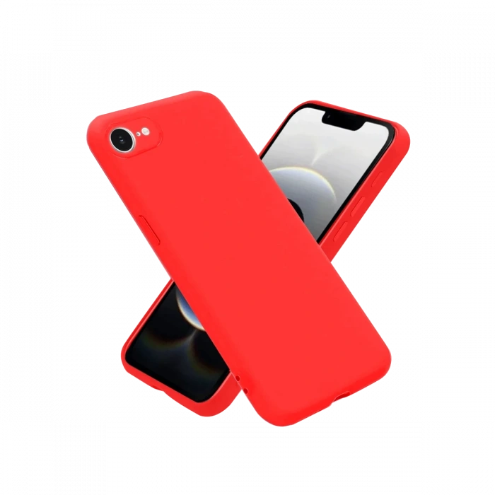 iPhone 16E Kılıf First Silikon - Kırmızı