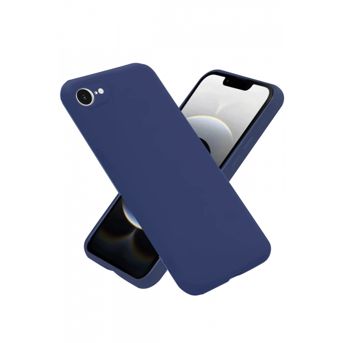 iPhone 16E Kılıf First Silikon - Lacivert