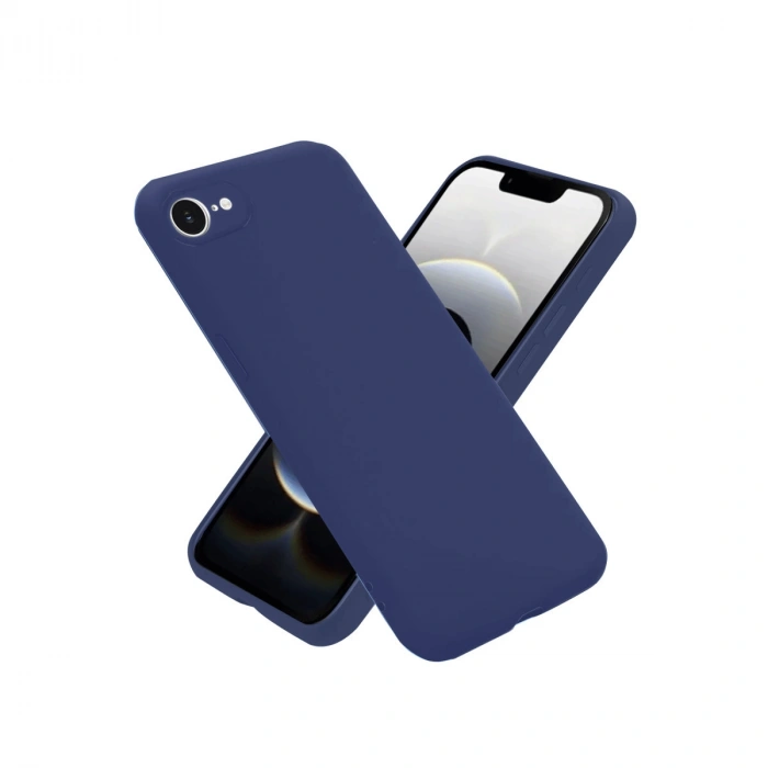 iPhone 16E Kılıf First Silikon - Lacivert