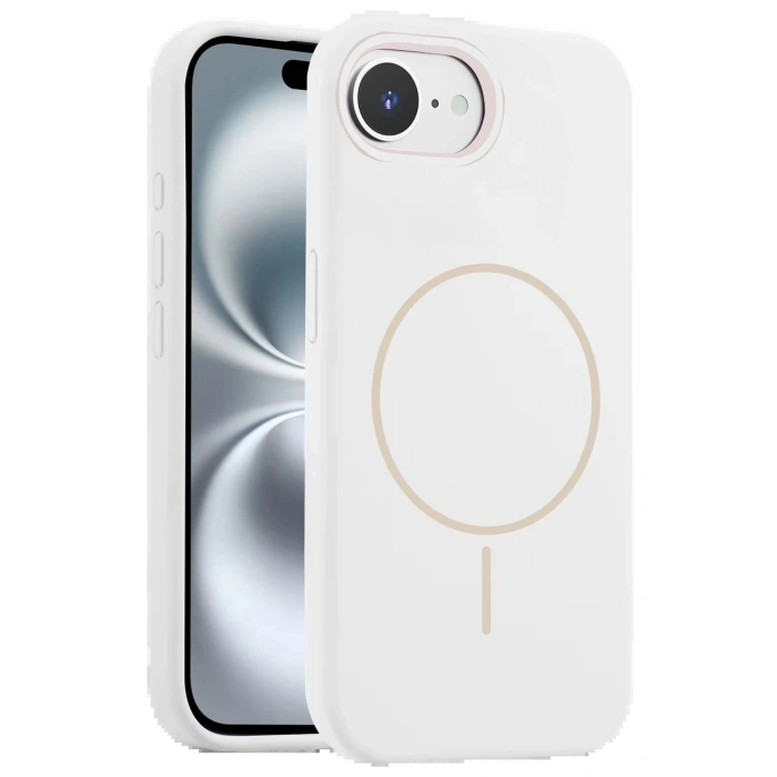 iPhone 16E Kılıf Jully Magsafe Kapak - Beyaz