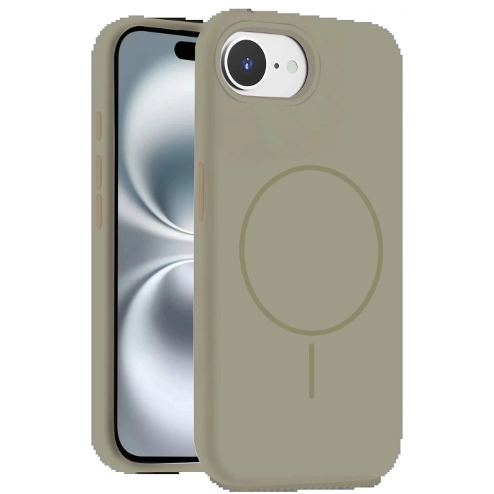 iPhone 16E Kılıf Jully Magsafe Kapak - Çöl Titanyum