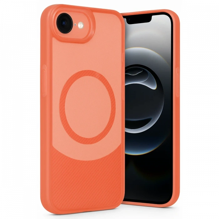 iPhone 16E Kılıf Maya Karbon Kapak - Kırmızı