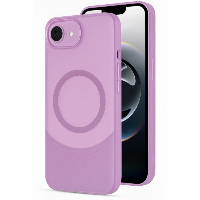 iPhone 16E Kılıf Maya Karbon Kapak - Mürdüm