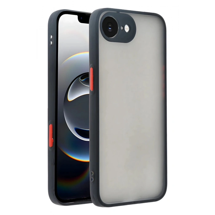 iPhone 16E Kılıf Montreal Silikon Kapak - Siyah