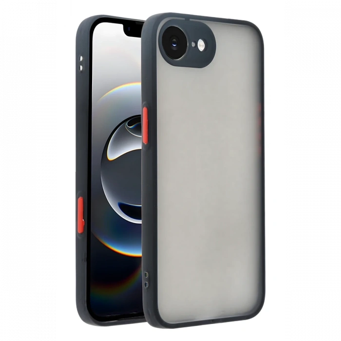 iPhone 16E Kılıf Montreal Silikon Kapak - Siyah