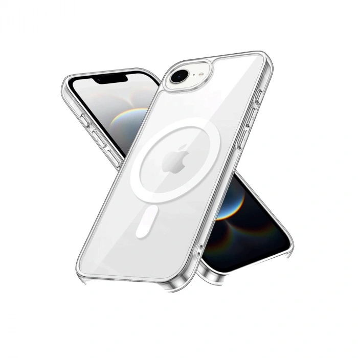 iPhone 16E Kılıf Pc Real Magsafe Kapak - Şeffaf