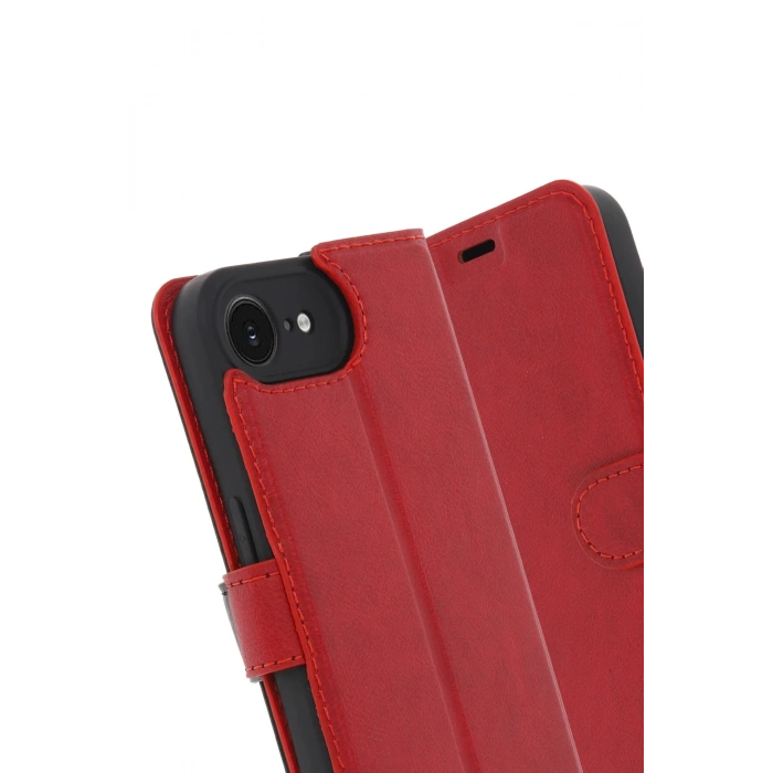 iPhone 16E Kılıf Trend S Plus Kapaklı Kılıf - Kırmızı