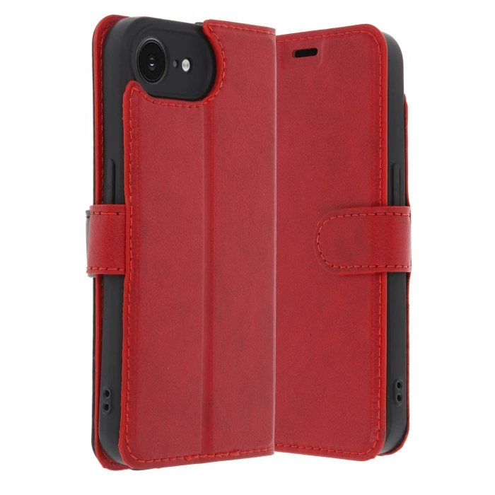 iPhone 16E Kılıf Trend S Plus Kapaklı Kılıf - Kırmızı