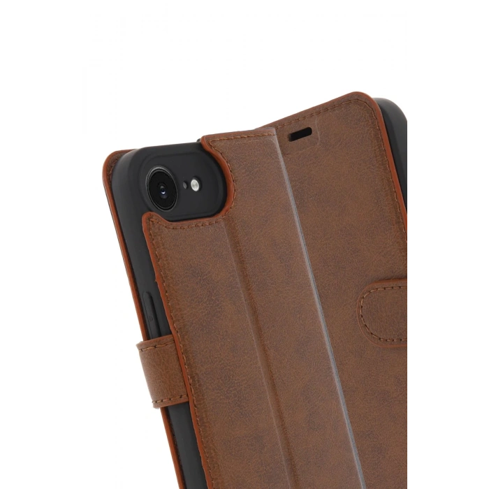 iPhone 16E Kılıf Trend S Plus Kapaklı Kılıf - Taba