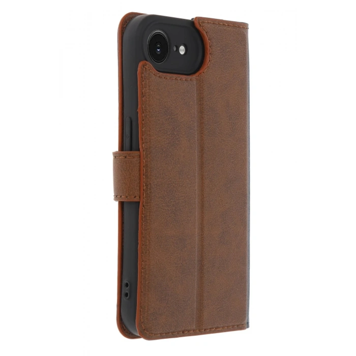 iPhone 16E Kılıf Trend S Plus Kapaklı Kılıf - Taba