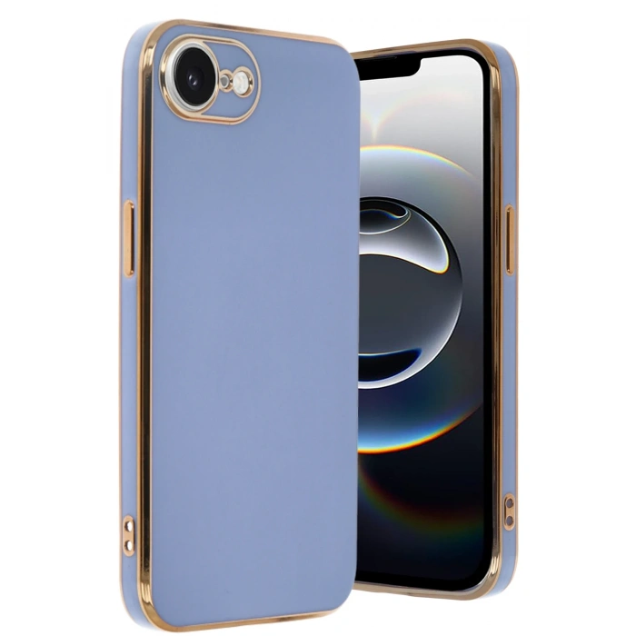 iPhone 16E Kılıf Volet Silikon - Mavi