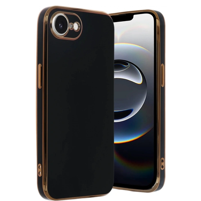 iPhone 16E Kılıf Volet Silikon - Siyah