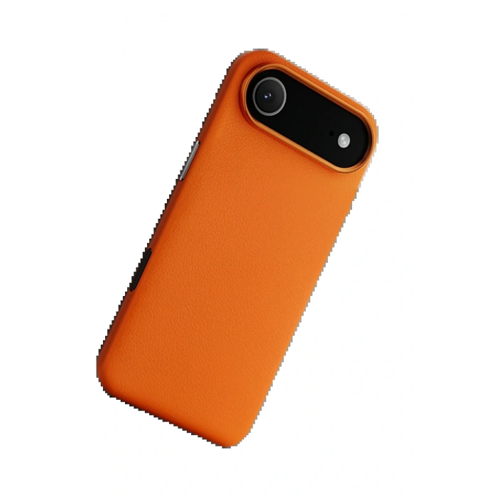 iPhone 17 Air Wonder Deri Magsafe Kapak - Turuncu