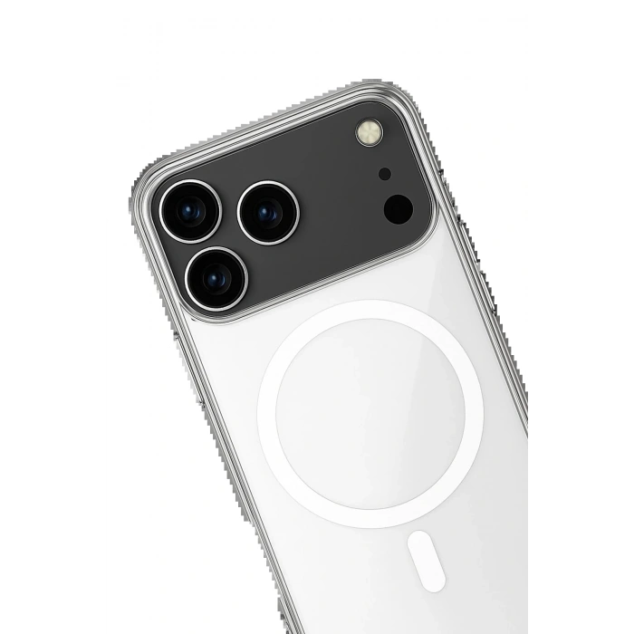 iPhone 17 Pro Max Kılıf Magneticsafe Şeffaf Silikon - Şeffaf