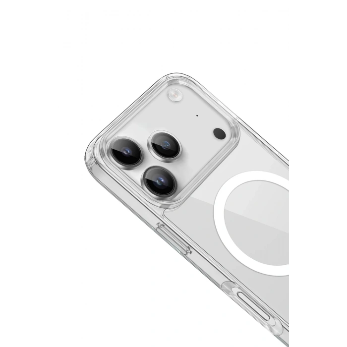 iPhone 17 Pro Max Kılıf Pc Real Magsafe Kapak - Şeffaf