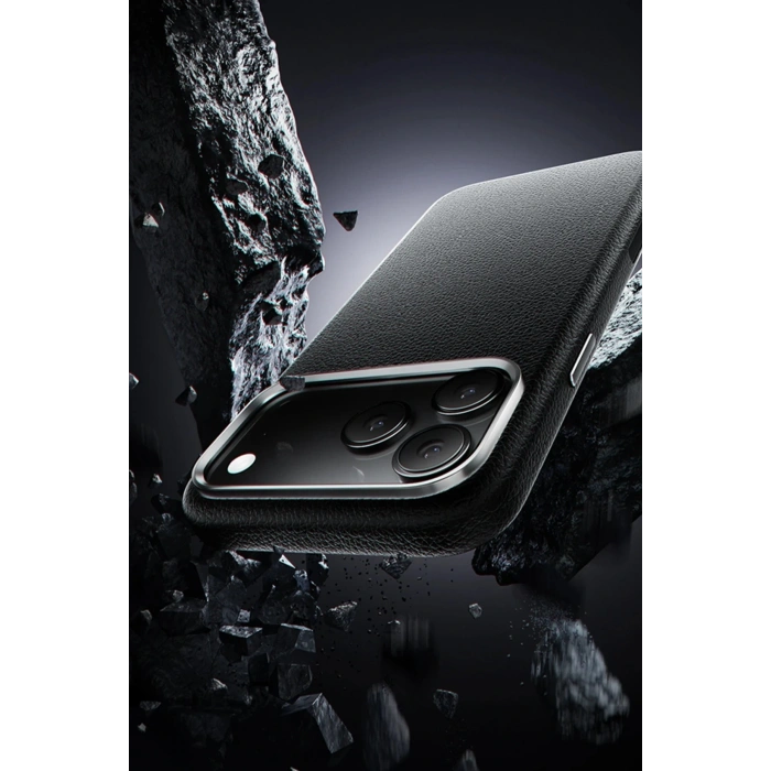 iPhone 17 Pro Max Wonder Deri Magsafe Kapak - Turuncu