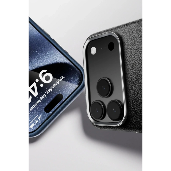 iPhone 17 Pro Max Wonder Deri Magsafe Kapak - Turuncu