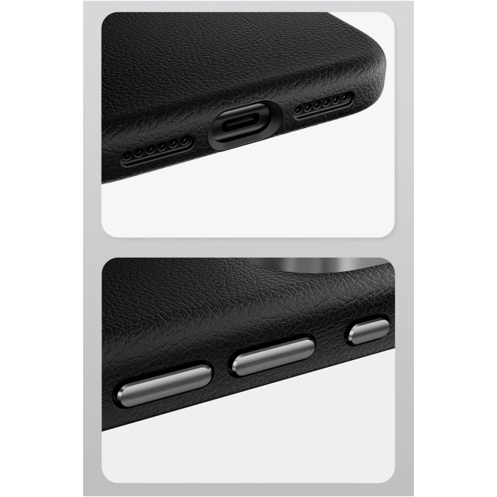 iPhone 17 Pro Max Wonder Deri Magsafe Kapak - Turuncu