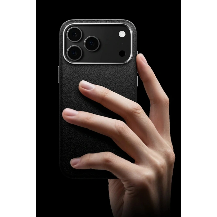 iPhone 17 Pro Wonder Deri Magsafe Kapak - Siyah