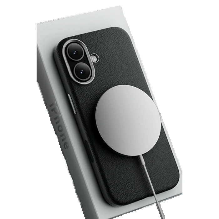 iPhone 17 Wonder Deri Magsafe Kapak - Siyah