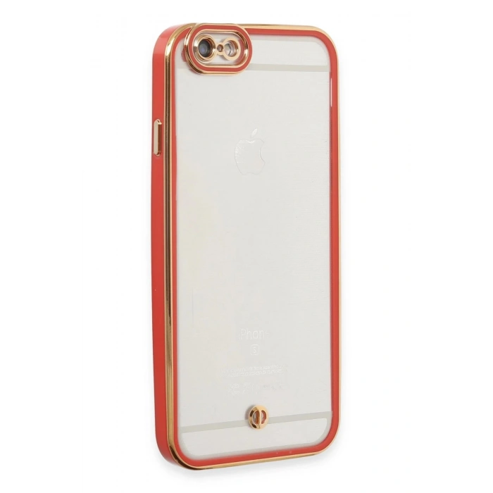 iPhone 6 Kılıf Liva Lens Silikon - Kırmızı
