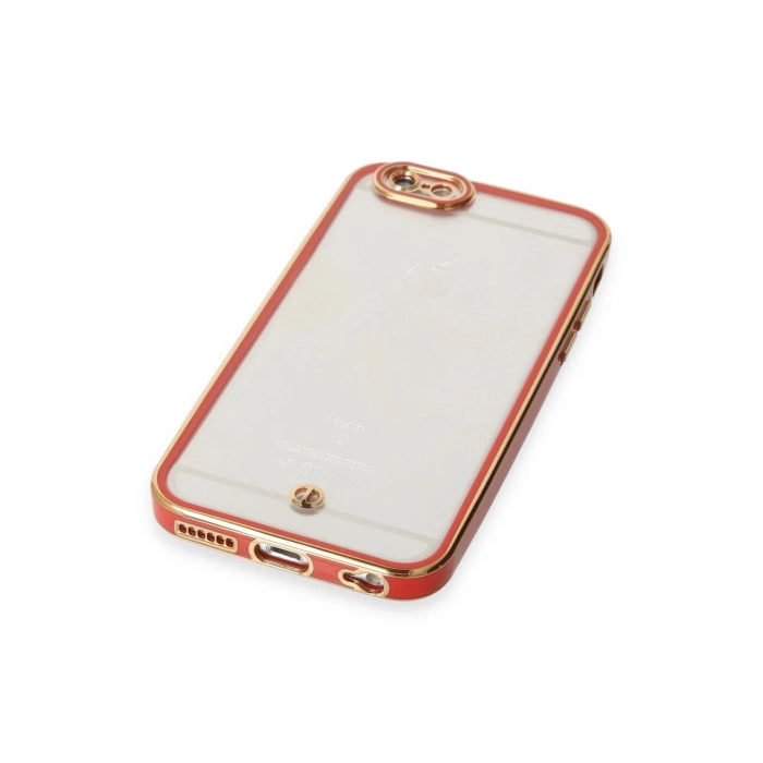iPhone 6 Kılıf Liva Lens Silikon - Kırmızı