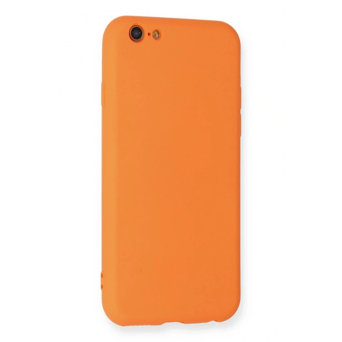 iPhone 6 Kılıf Nano içi Kadife Silikon - Turuncu