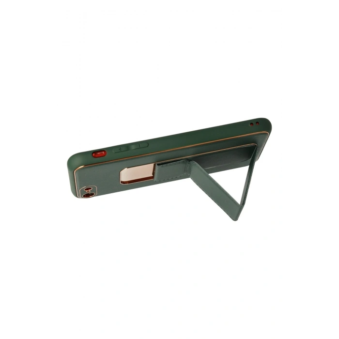 iPhone 7 Kılıf Coco Deri Standlı Kapak - Yeşil