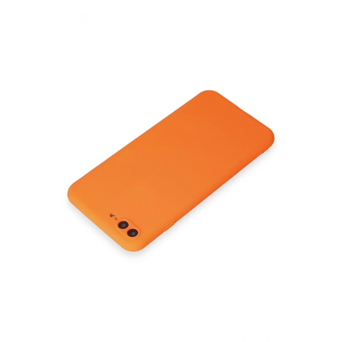iPhone 7 Plus Kılıf First Silikon - Parlak Turuncu