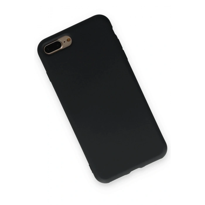 iPhone 7 Plus Kılıf Nano içi Kadife Silikon - Siyah