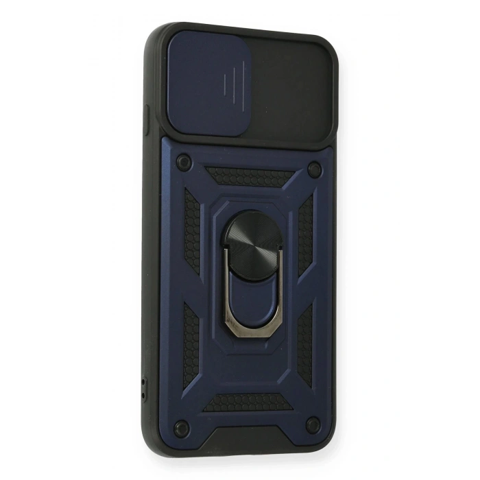 iPhone 7 Plus Kılıf Pars Lens Yüzüklü Silikon - Lacivert