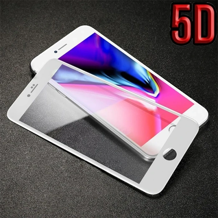 İphone 8 Plus 7 Plus 5d Kavisli Full Kırılmaz Cam Ekran Koruyucu