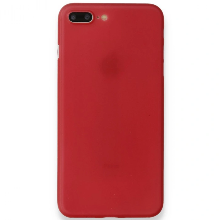 iPhone 8 Plus Kılıf PP Ultra İnce Kapak - Kırmızı