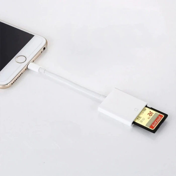İphone/ipad Lightning To Sd Kart Hafıza Kart Adaptörü Nk105-(5775)
